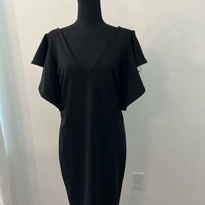 White House Black Market Black Midi Dress